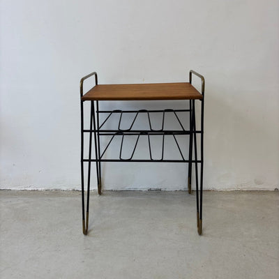 
                  
                    Vintage bijzettafeltje teak met staal - messing - LOUI.STORE
                  
                