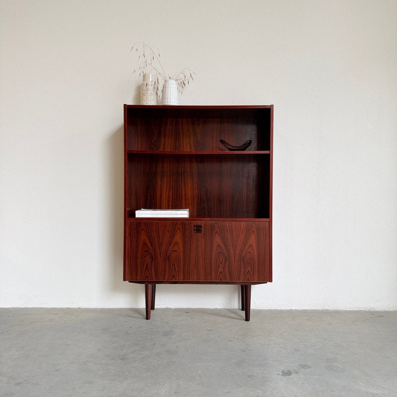 Vintage boekenkast met klep palissander - LOUI