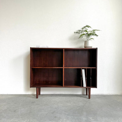 Vintage boekenkast palissander met vinyl compartment - LOUI.STORE