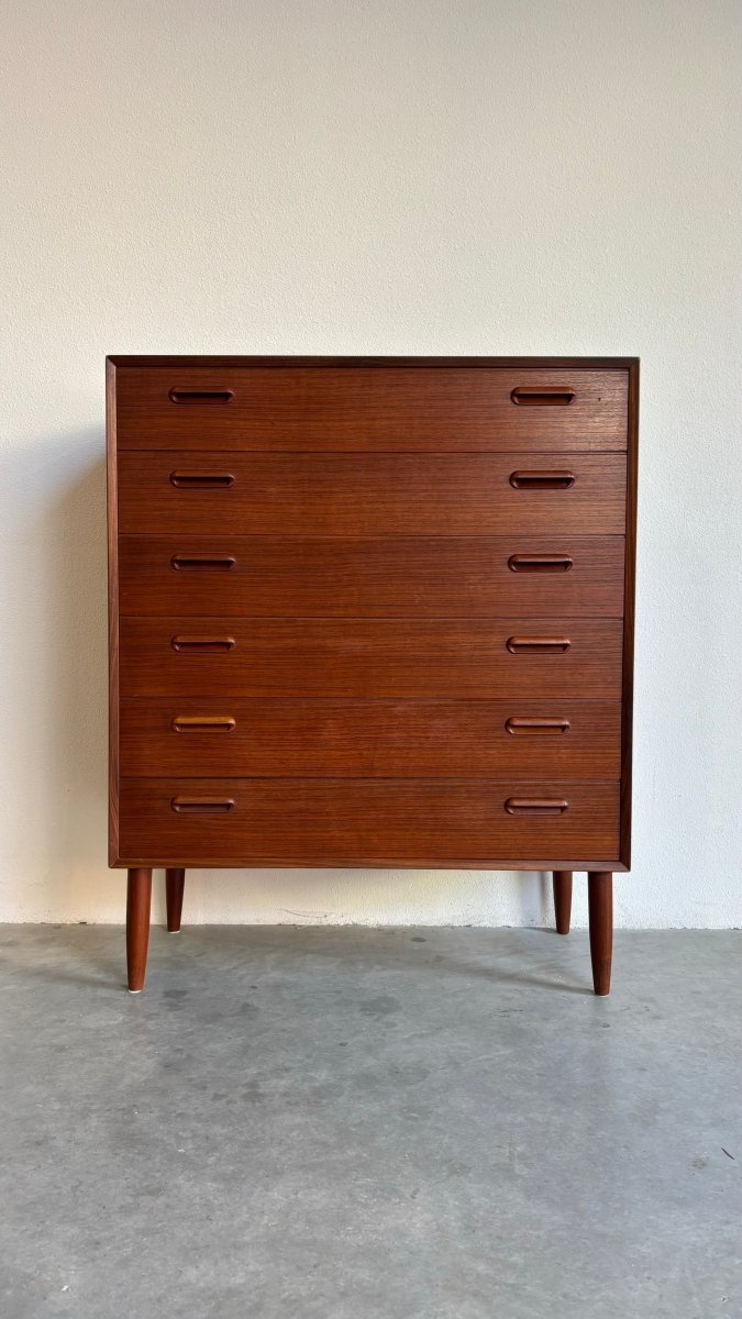 
                  
                    Vintage brede ladekast 6* teak - LOUI.STORE
                  
                