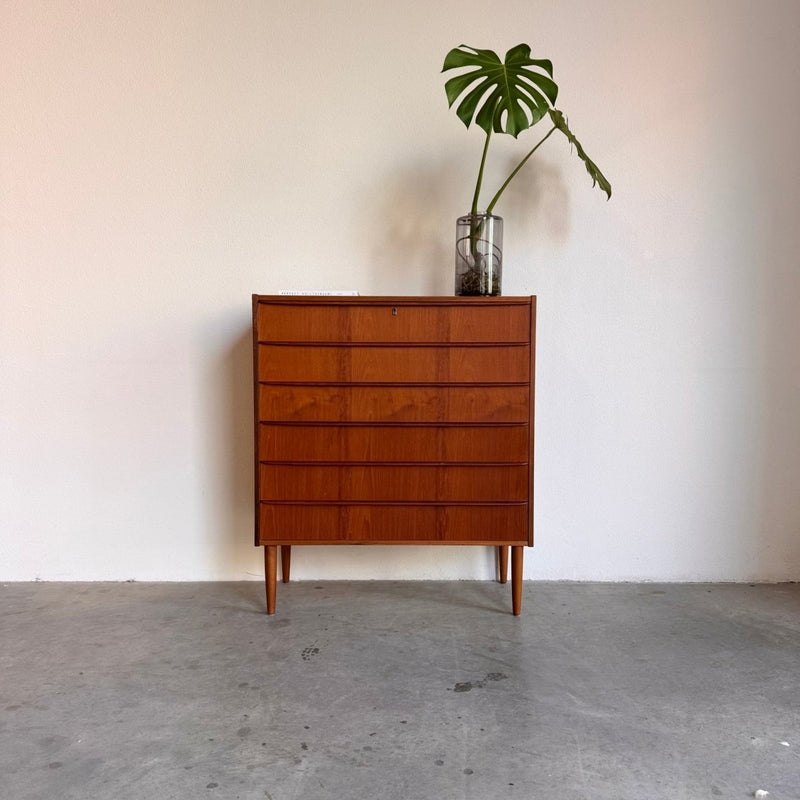 Vintage brede ladekast teak 6* - LOUI.STORE
