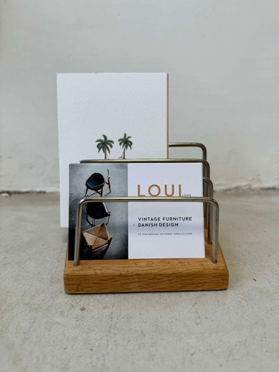 Vintage brievenstandaard eiken - LOUI.STORE