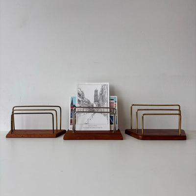 Vintage brievenstandaard teak of palissander - LOUI.STORE