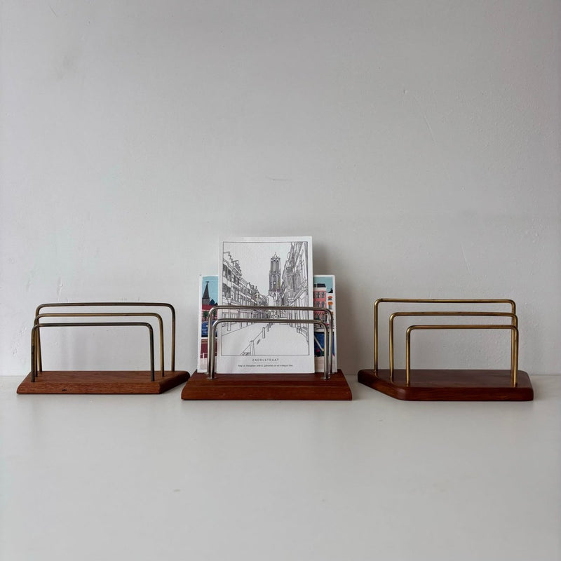 Vintage brievenstandaard teak of palissander - LOUI.STORE