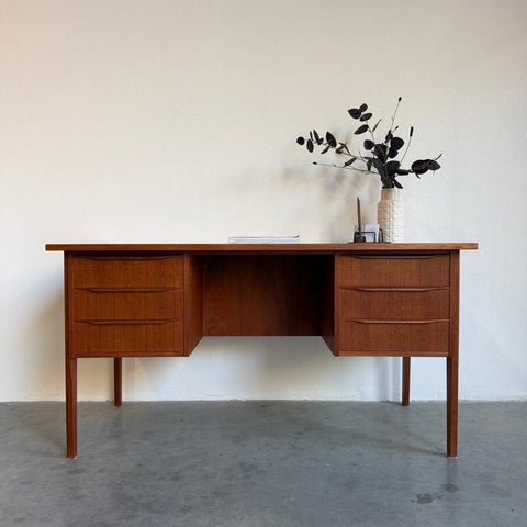 Vintage bureau 2 kanten teak - LOUI