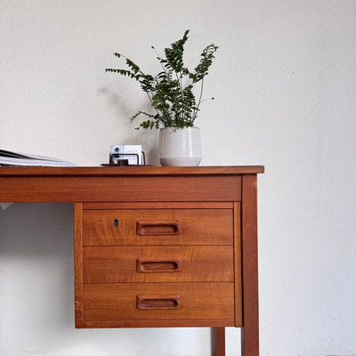 Vintage bureau 6 lades teak - LOUI