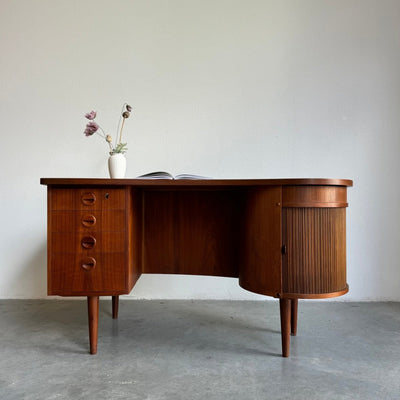Vintage bureau met bar teak Kai Kristiansen - LOUI.STORE