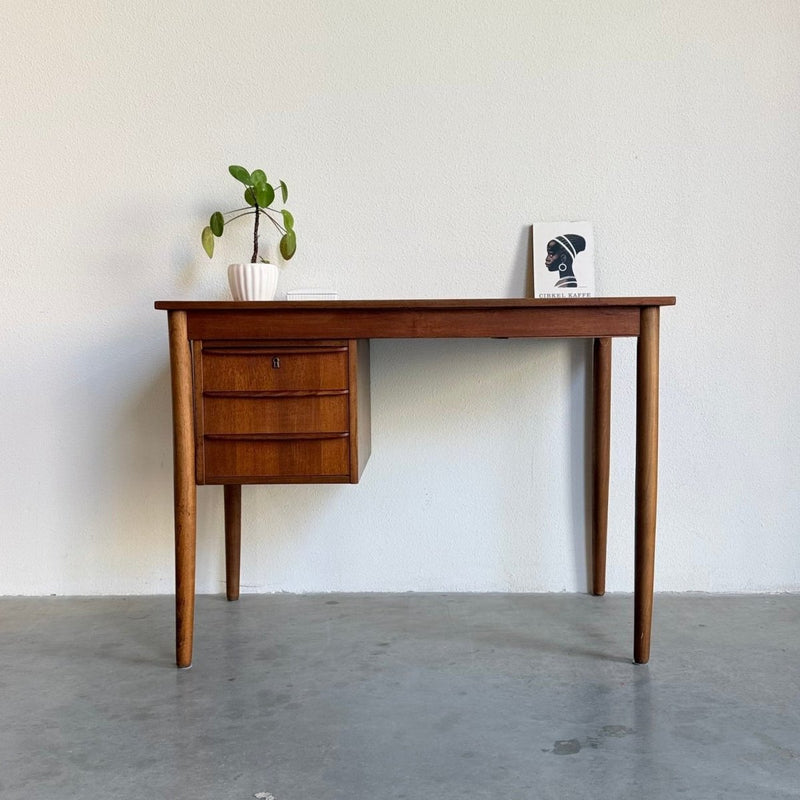 Vintage bureautje 3 lades teak - LOUI