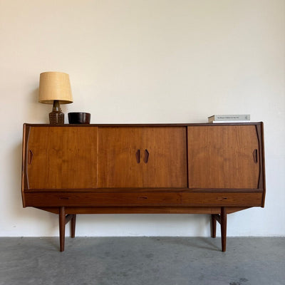 Vintage Deens teak highboard met bar gedeelte - LOUI