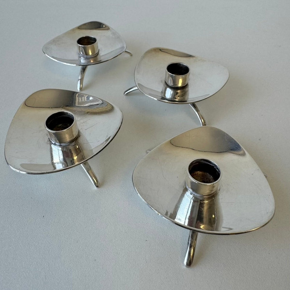Vintage Deense kandelaar Atla zilver - LOUI.STORE
