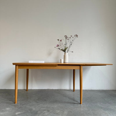 Vintage Deense uitschuifbare eettafel eiken - LOUI.STORE