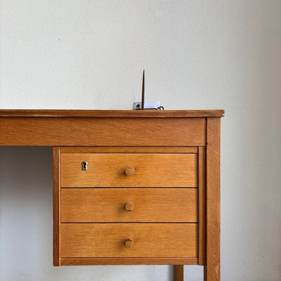Vintage Domino bureau eiken - LOUI.STORE