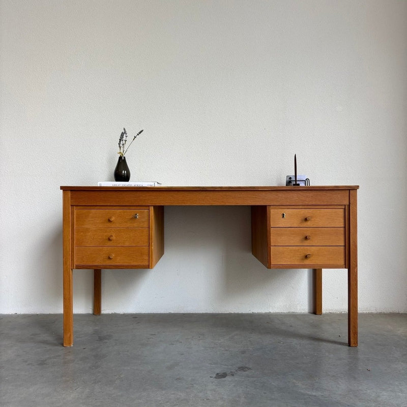 Vintage Domino bureau eiken - LOUI.STORE