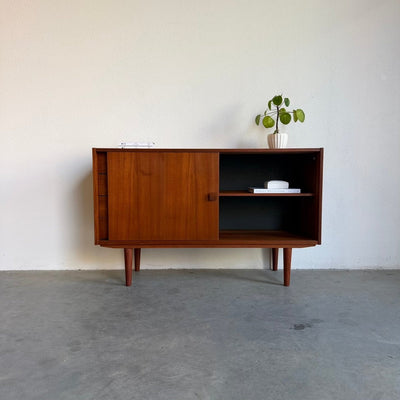 Vintage Domino sideboard in teak lades en schuifdeur - LOUI