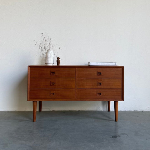 Vintage dubbele ladekast Brouer teak - LOUI