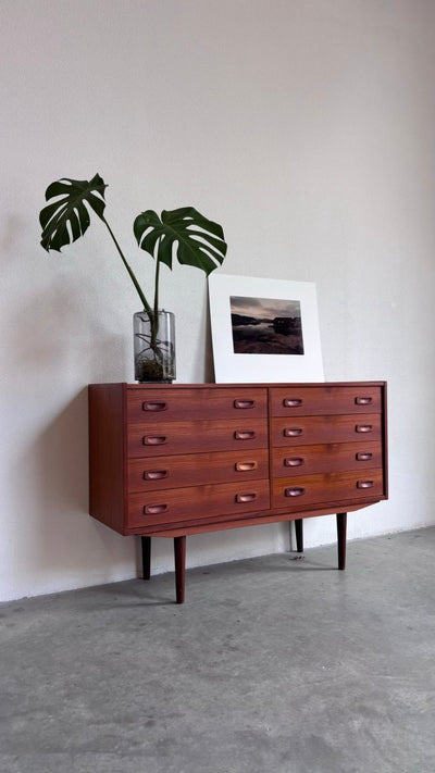 Vintage dubbele ladekast teak - LOUI.STORE