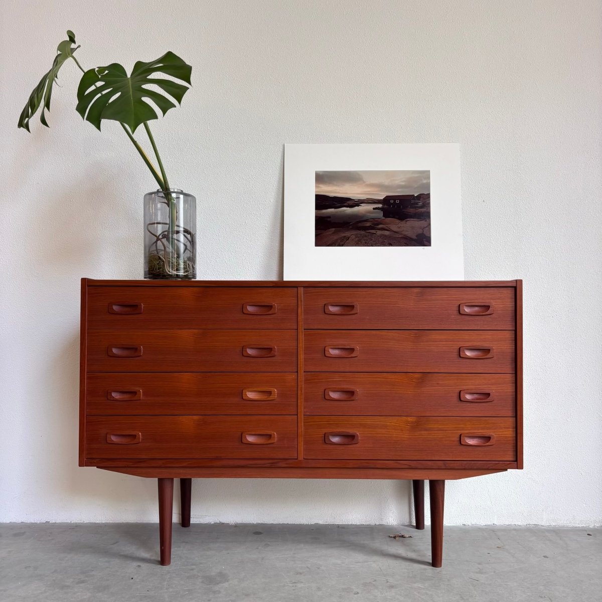 Vintage dubbele ladekast teak - LOUI.STORE