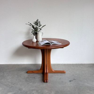 Vintage Dyrlund ronde eettafel teak ø100cm - LOUI