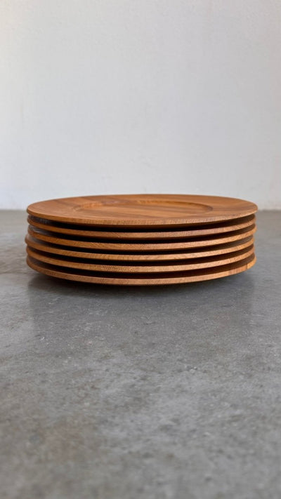 
                  
                    Vintage eiken borden set van 6 - LOUI
                  
                
