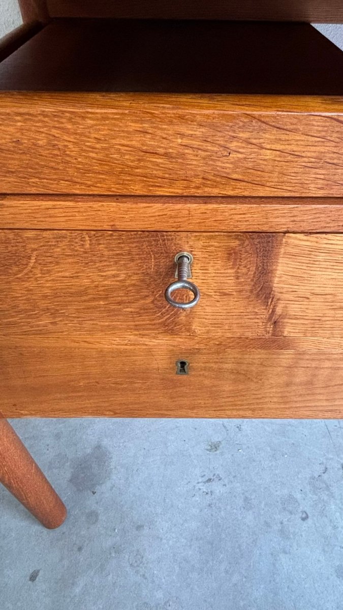 
                  
                    Vintage eiken bureau zwevend blad - LOUI.STORE
                  
                