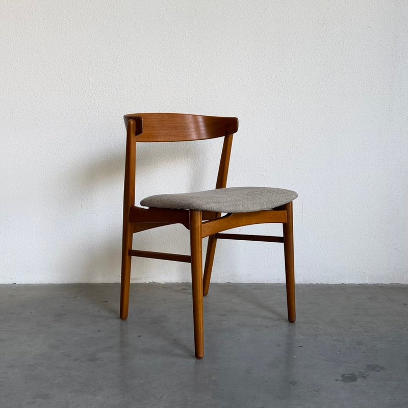 Vintage Farstrup stoel model 206 taupe stof - LOUI