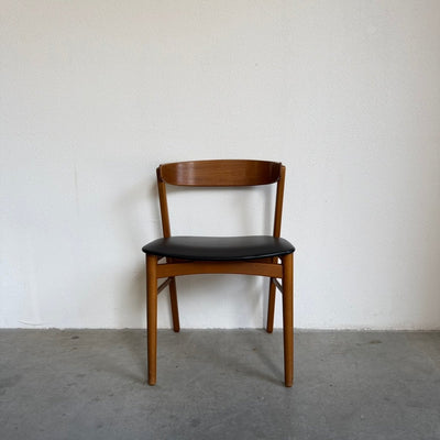 Vintage Farstrup stoel model 206 zwart skai - LOUI
