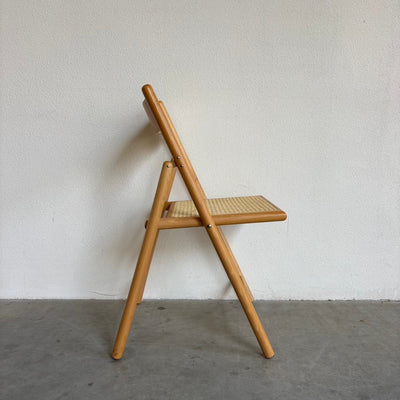 Vintage Habitat klapstoel rieten zitting - LOUI.STORE