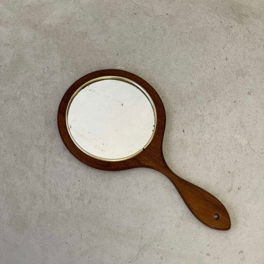 Vintage handspiegel teak - LOUI.STORE
