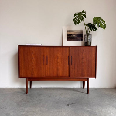 Vintage highboard 3 schuifdeuren teak - LOUI