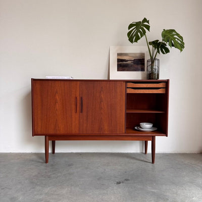 Vintage highboard 3 schuifdeuren teak - LOUI