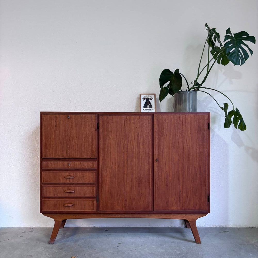 Vintage highboard met lades teak - LOUI.STORE