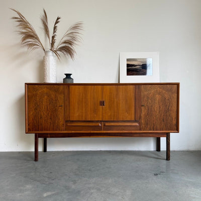 Vintage highboard palissander tambour en bar - LOUI