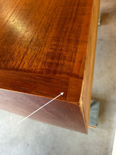 
                  
                    Vintage highboard teak schuifdeuren en lades - LOUI
                  
                