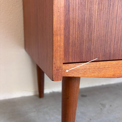 
                  
                    Vintage hoog secretaire - bureau met lades in teak - LOUI
                  
                