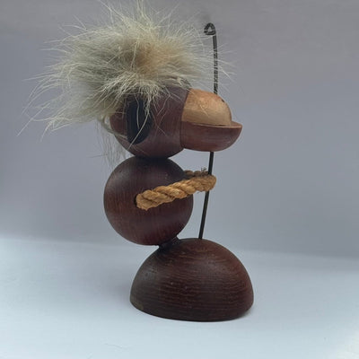 
                  
                    Vintage houten aapje met bont haartjes - LOUI
                  
                
