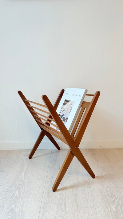 
                  
                    Vintage houten tijdschriftenrek - LOUI
                  
                