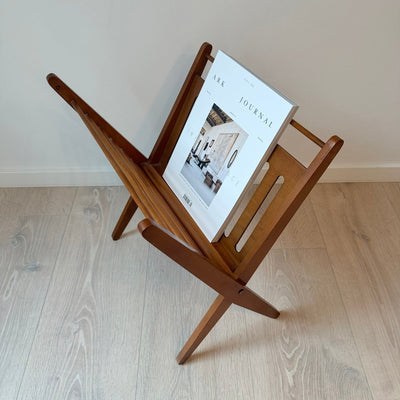 
                  
                    Vintage houten tijdschriftenrek - LOUI
                  
                