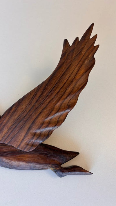 Vintage houten zwaan - LOUI.STORE