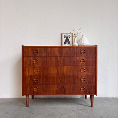 Vintage ladekast 5* ronde greep - LOUI.STORE