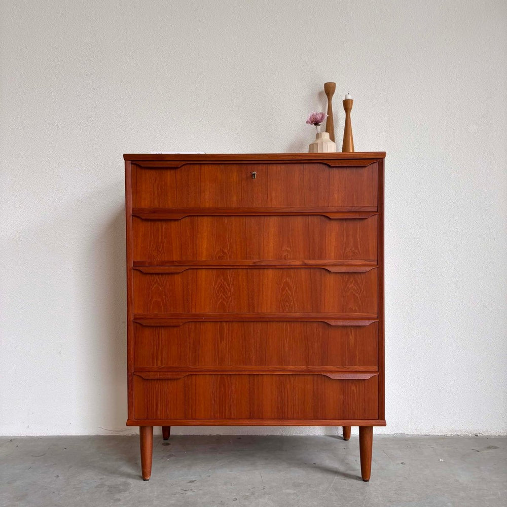 Vintage ladekast 5* teak - LOUI.STORE