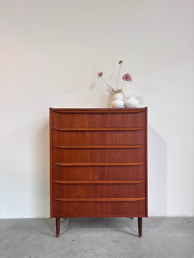 Vintage ladekast 6* lange greep - LOUI.STORE