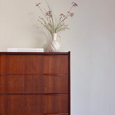 Vintage ladekast 6* teak diepe lades - LOUI