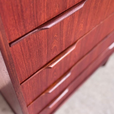 Vintage ladekast 6* teak hoog - LOUI.STORE