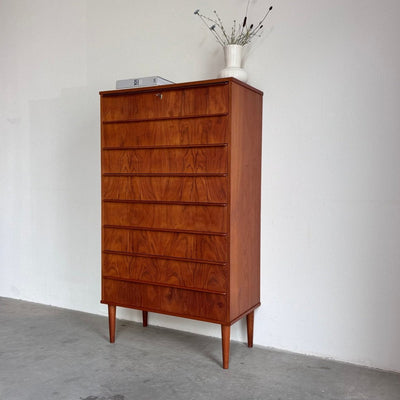 Vintage ladekast 8* tall boy teak - LOUI