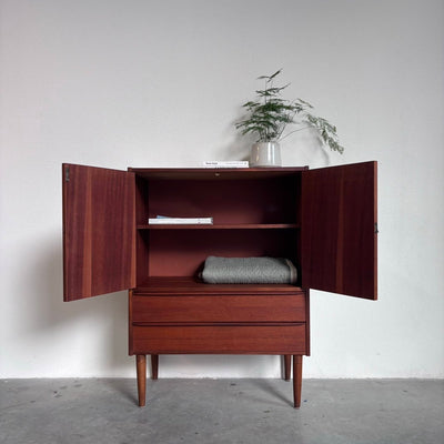 Vintage ladekast met deuren teak - LOUI.STORE