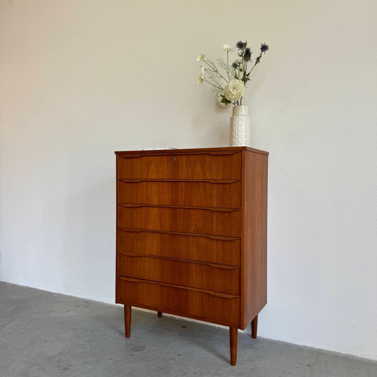 Vintage ladekast teak 6* - LOUI.STORE