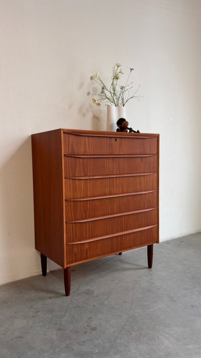 Vintage ladekast teak 6* - LOUI.STORE