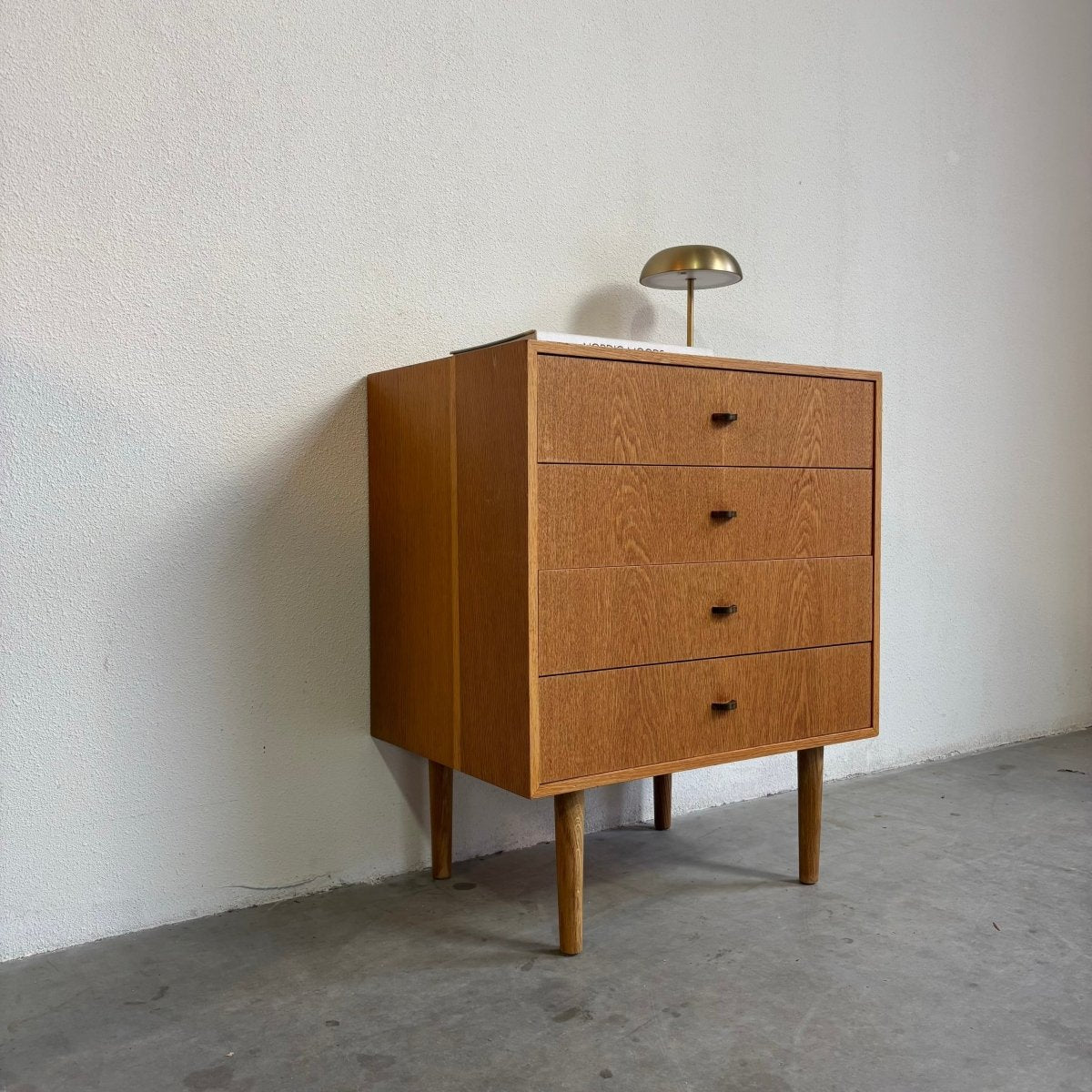 Vintage ladekastje eiken metalen greepje - LOUI.STORE