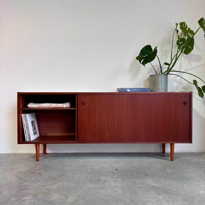 Vintage lowboard 4 lades ronde knop - LOUI.STORE