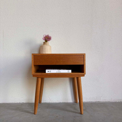 Vintage nachtkastje eiken lade - LOUI.STORE